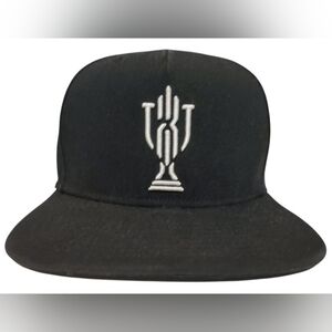 Jordan Trophy Room Logo Snapback Cap Black And White Big Trophy